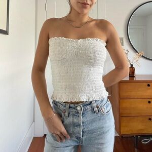 Brandy Melville ruched tube top